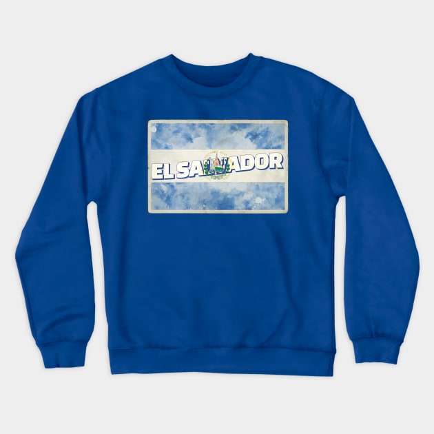 El Salvador Vintage style retro souvenir Crewneck Sweatshirt by DesignerPropo